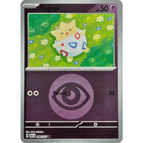 Togepi (Energy Symbol Pattern) (80) Common Reverse Holofoil