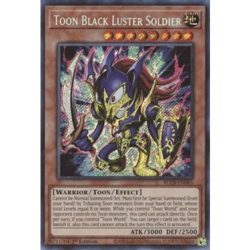 Toon Black Luster Soldier - BLCR-EN065 Secret Rare 1st