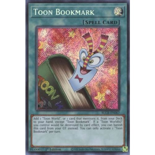 Toon Bookmark - BLCR-EN067 Secret Rare 1st Edition - Single