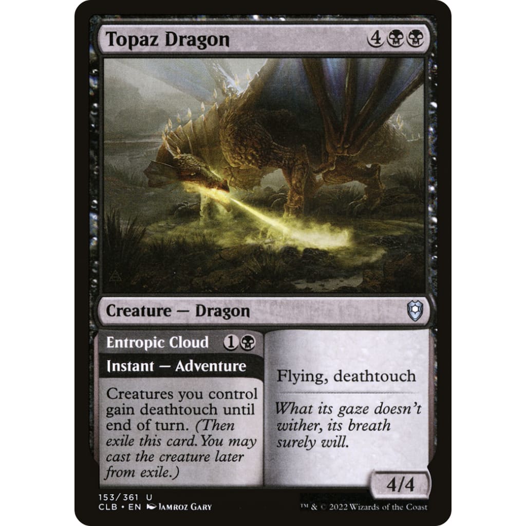 Topaz Dragon // Entropic Cloud (CLB-153) Foil - Single
