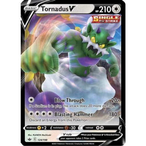 Tornadus V (124/198) Holo Rare Holofoil - Single