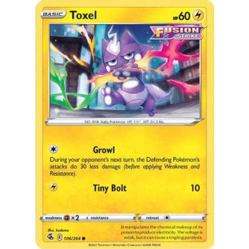 Toxel (106/264) Common Reverse Holofoil - Single