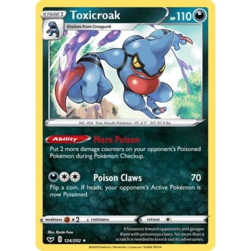 Toxicroak (124) Holo Rare Holofoil - Single