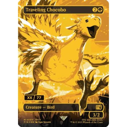 Traveling Chocobo (Borderless) (Serial Numbered) (FIN-551F)