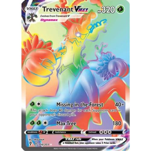 Trevenant VMAX (206/203) Holo Rare Holofoil - Single