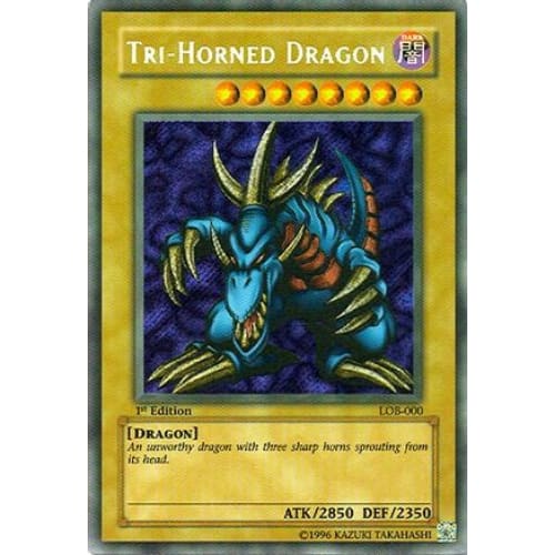 Tri-Horned Dragon (LOB-000) Secret Rare 1st Edition - Single