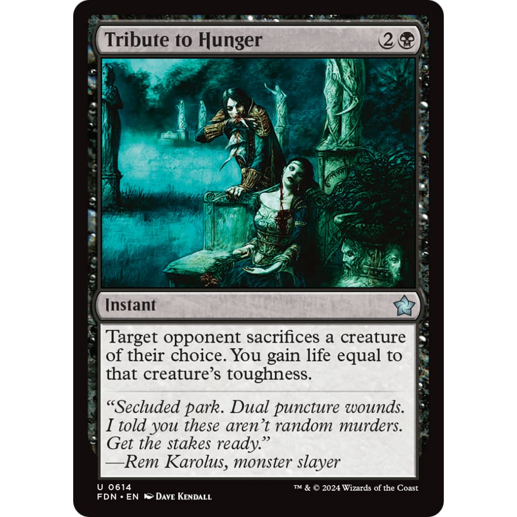 Tribute to Hunger (FDN-614) - Single