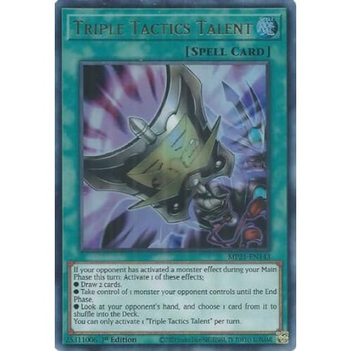 Triple Tactics Talent (MP21-EN143) Ultra Rare 1st Edition
