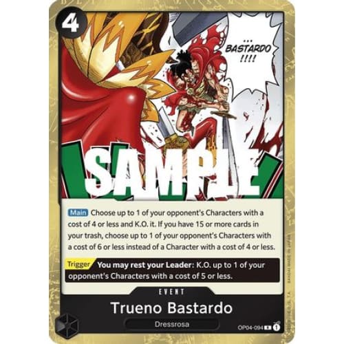 Trueno Bastardo OP04-094 R Kingdoms of Intrigue Foil