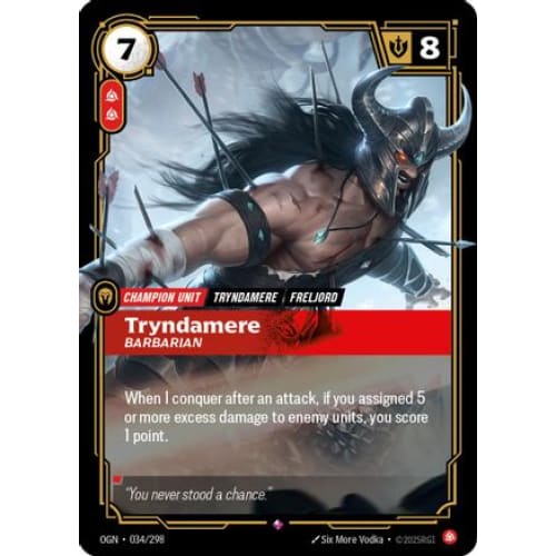 Tryndamere - Barbarian (034/298) - Origins Foil - Single