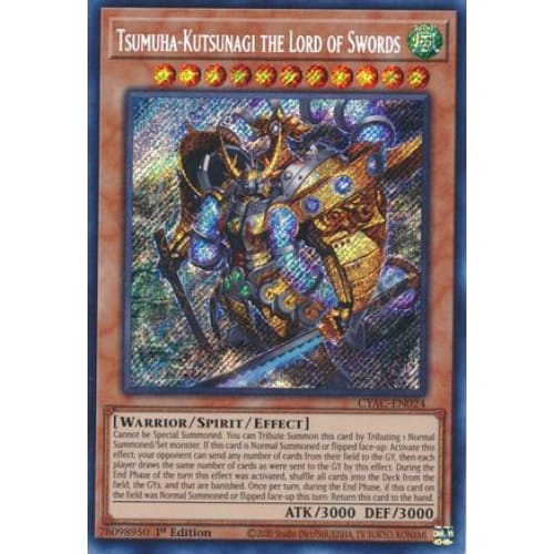 Tsumuha-Kutsunagi the Lord of Swords - CYAC-EN024 Secret