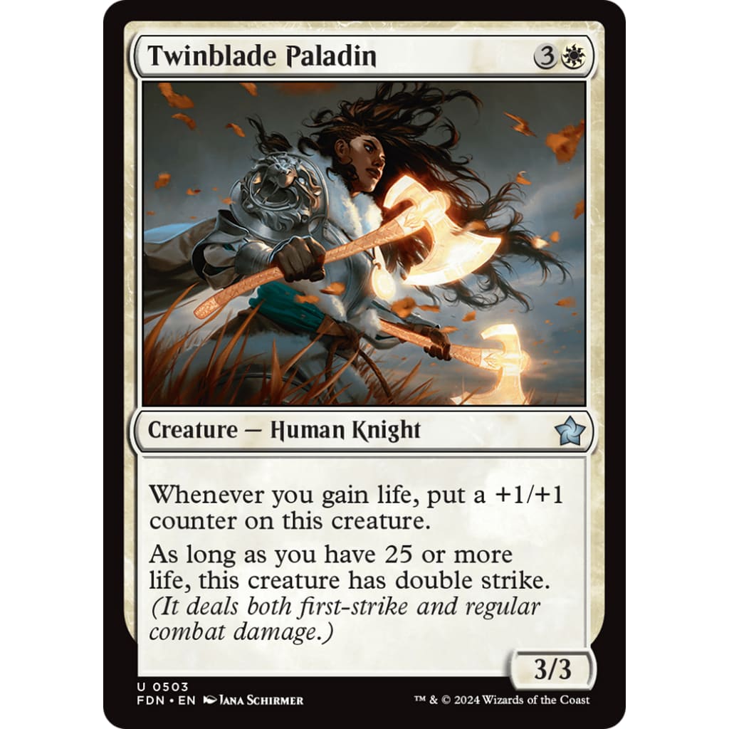 Twinblade Paladin (FDN-503) - Single