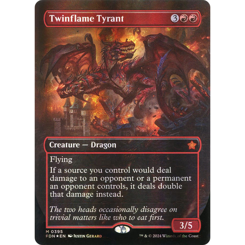 Twinflame Tyrant (FDN-395) (Borderless) Foil - Single