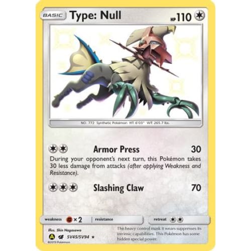 Type: Null (SV45/094) Rare Shiny Holofoil - Single
