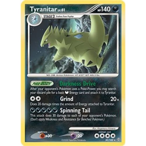Tyranitar - 30/100 (DP Stormfront) (30) Holo Rare Holofoil