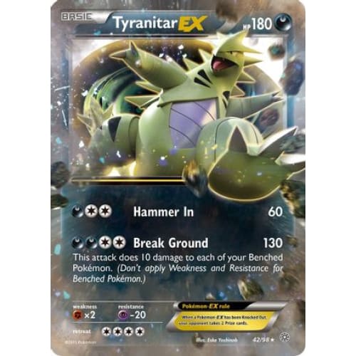 Tyranitar-EX (042/098) Holo Rare Holofoil - Single