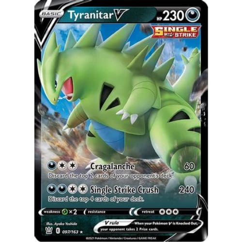 Tyranitar V (097/163) Holo Rare Holofoil - Single