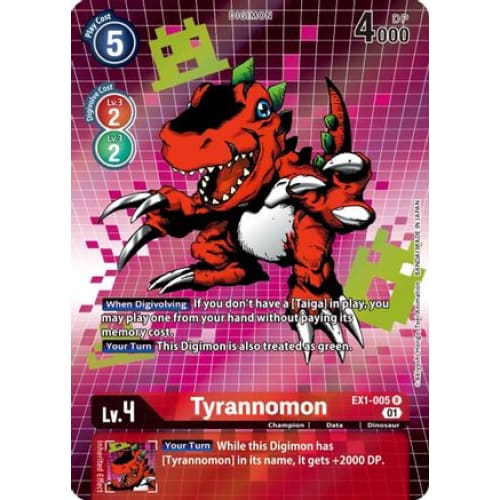 Tyrannomon (Alternate Art) (EX1-005 R) Rare Foil - Single