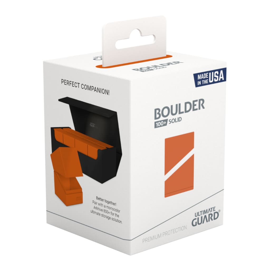 Ultimate Guard - Boulder - Deck Case (100+) - Solid Orange