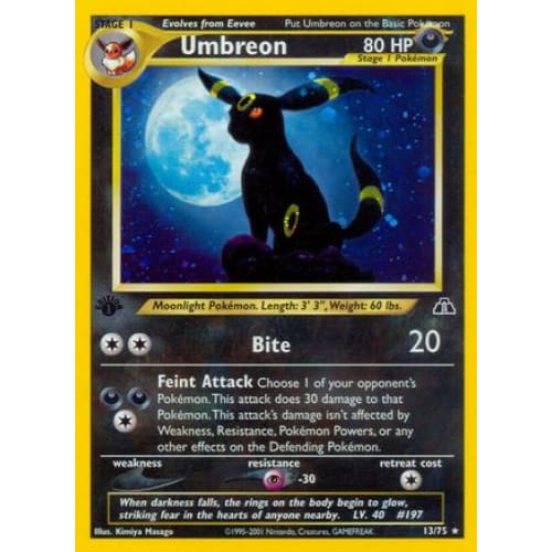 Umbreon (013/075) Holo Rare Unlimited Holofoil - Single