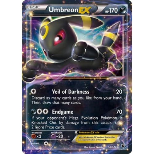 Umbreon-EX (055/124) Holo Rare Holofoil - Single