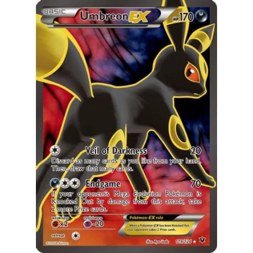 Umbreon-EX (119/124) Ultra Rare Holofoil - Single