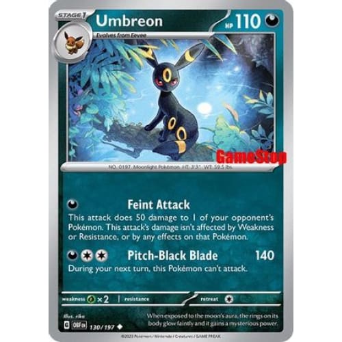 Umbreon (GameStop Exclusive) (130) Promo Reverse Holofoil