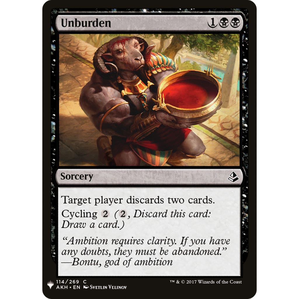 Unburden (PLST-AKH-114) - Single