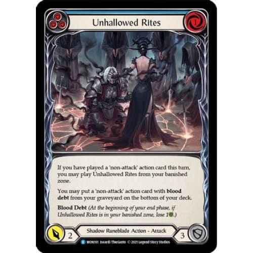 Unhallowed Rites (Blue) (MONARCH) 1st Edition Rainbow Foil
