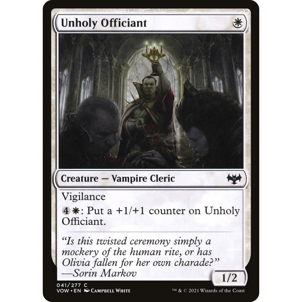 Unholy Officiant (VOW-041) Foil - Single