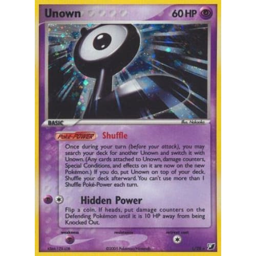 Unown (00L/115) Rare Classic Holofoil - Single