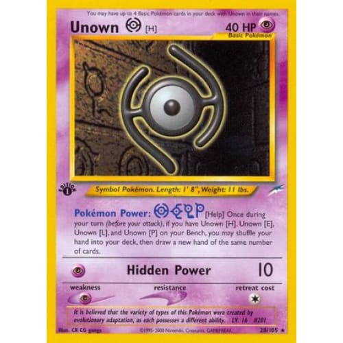 Unown [H] (028/105) Rare Classic Unlimited - Single