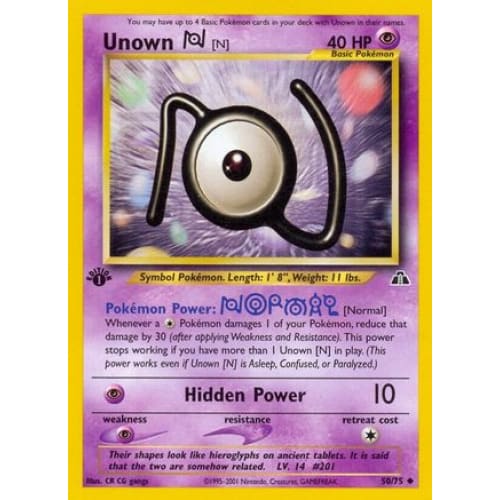 Unown [N] (050/075) Uncommon Unlimited - Single