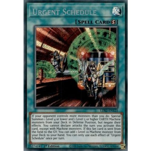 Urgent Schedule (LDS2-EN125) Secret Rare 1st Edition