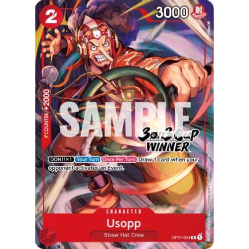 Usopp (3-on-3 Cup) [Winner] OP01-004 R One Piece Promotion