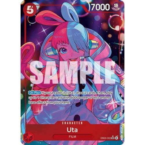 Uta (003) (Alternate Art) EB03-003 SR Extra Booster: