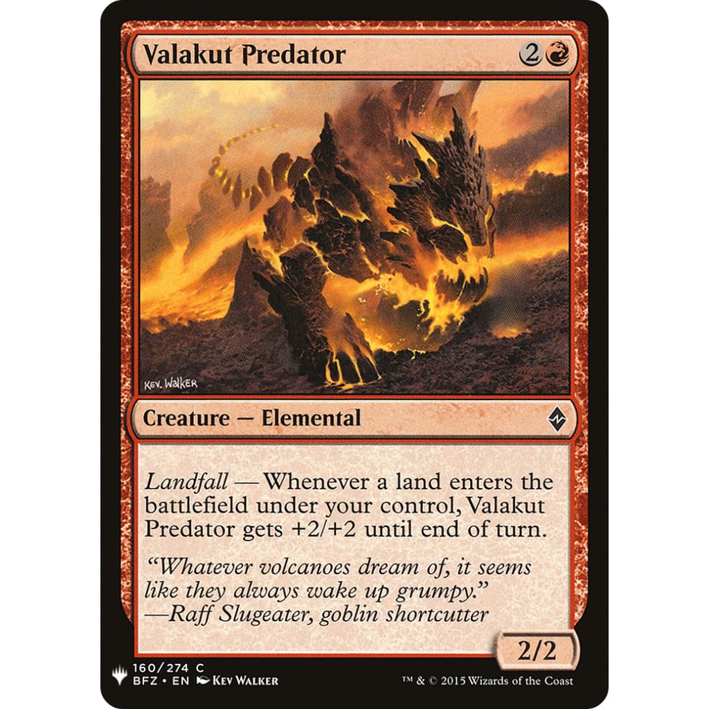 Valakut Predator (PLST-BFZ-160) - Single