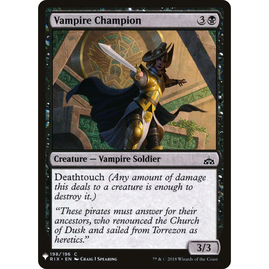 Vampire Champion (PLST-RIX-198) - Single