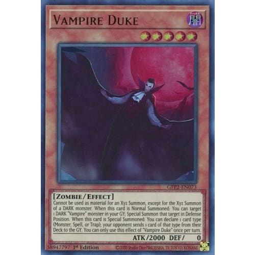 Vampire Duke (GFP2-EN073) Ultra Rare 1st Edition - Single