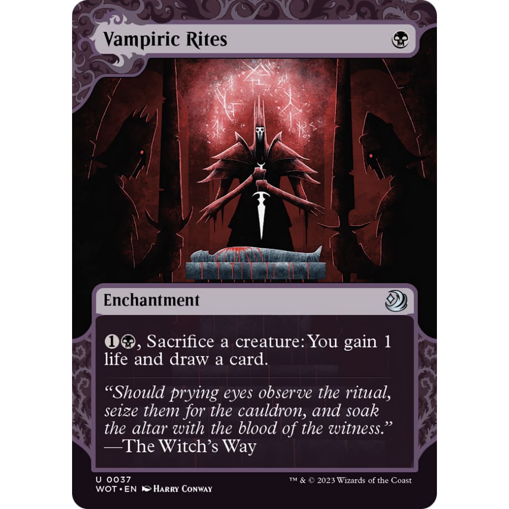 Vampiric Rites (WOT-037): (Showcase) (Borderless) Foil