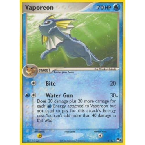 Vaporeon (006/017) Rare Classic Holofoil - Single