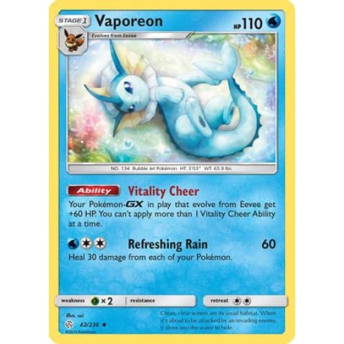 Vaporeon (042/236) Uncommon - Single