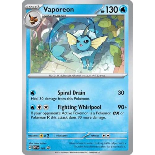 Vaporeon - 168 (168) Promo Holofoil - Single
