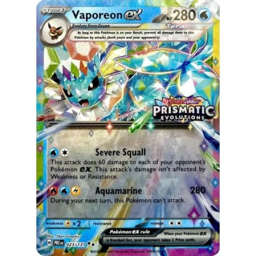 Vaporeon ex - 023/131 (Prismatic Evolutions Stamp) (23)