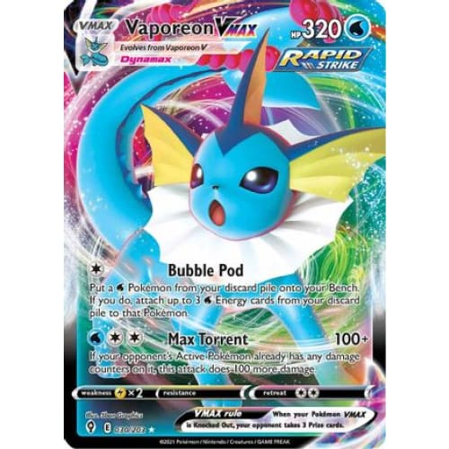 Vaporeon VMAX (030/203) Holo Rare Holofoil - Single