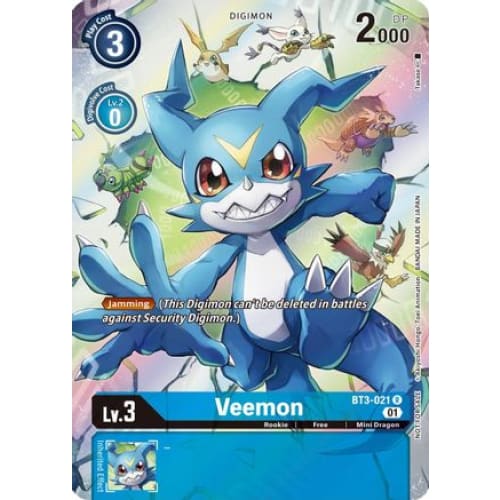 Veemon (1-Year Anniversary Box Topper) (BT3-021 R) Rare