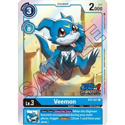 Veemon - BT2-021 (DC-1 Grand Prix) (BT2-021 C) Common Foil