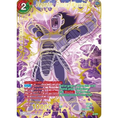 Vegeta Proud Warrior (SPR) (Ultimate Squad) Foil - Single