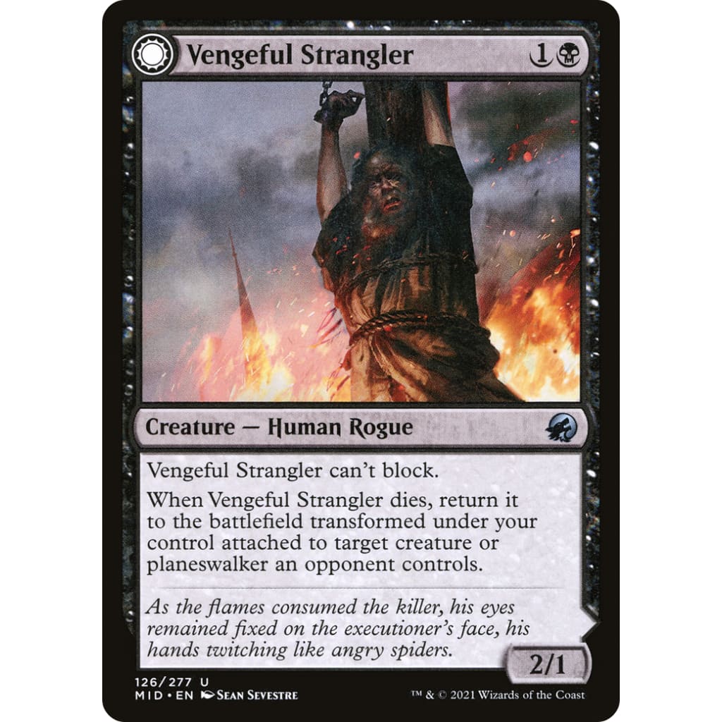 Vengeful Strangler // Strangling Grasp (MID-126): (Double