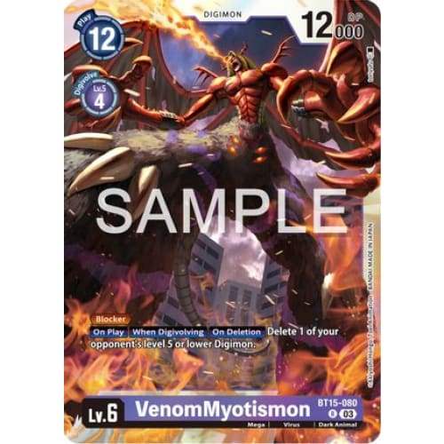 VenomMyotismon - BT15-080 - Rare Foil - Single
